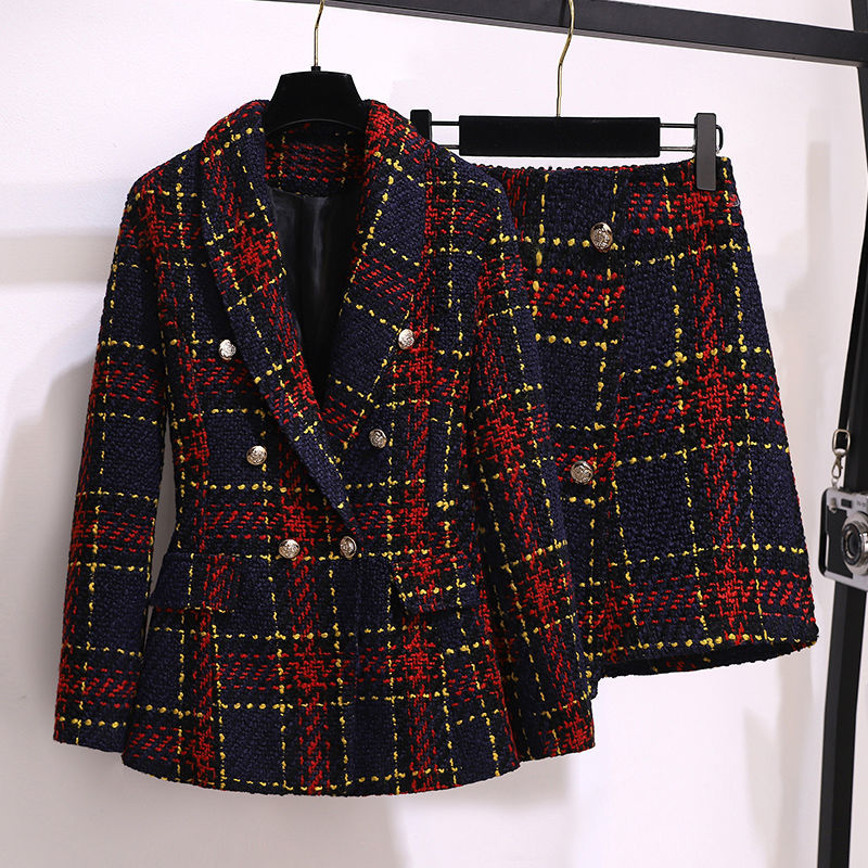 Winter Clothing Vintage - Kobiety Zimowy Vintage Tweed Koreański Garnitur