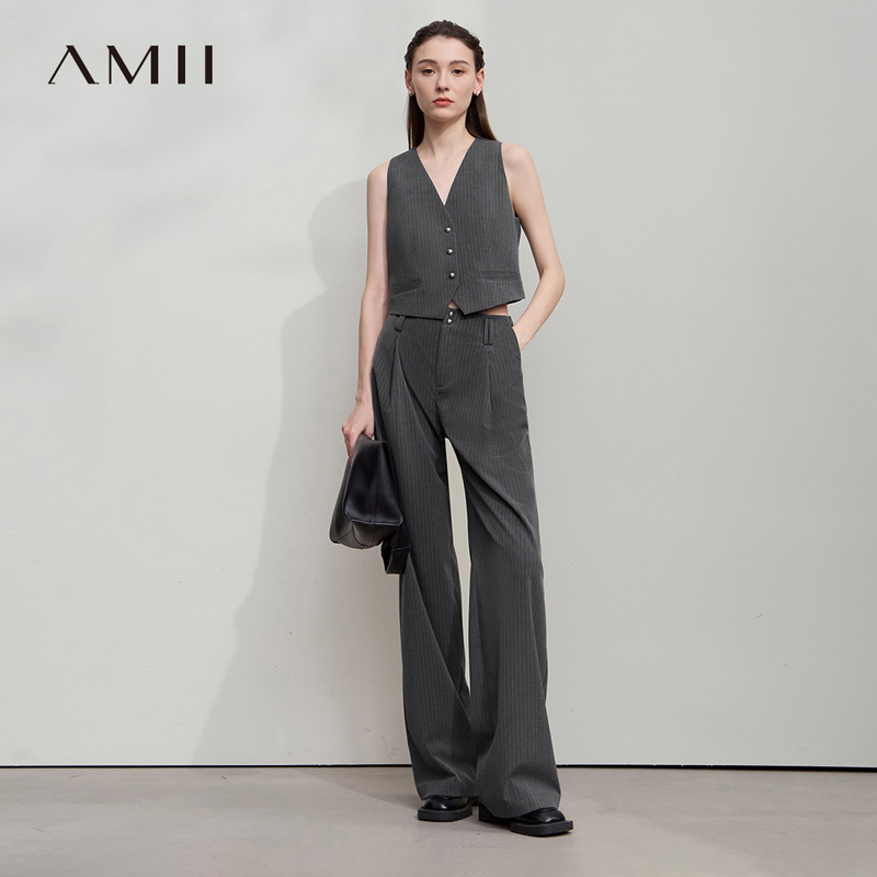 Clothing Style Winter - AMII Spodnie damskie 2025 Jesień Nowa