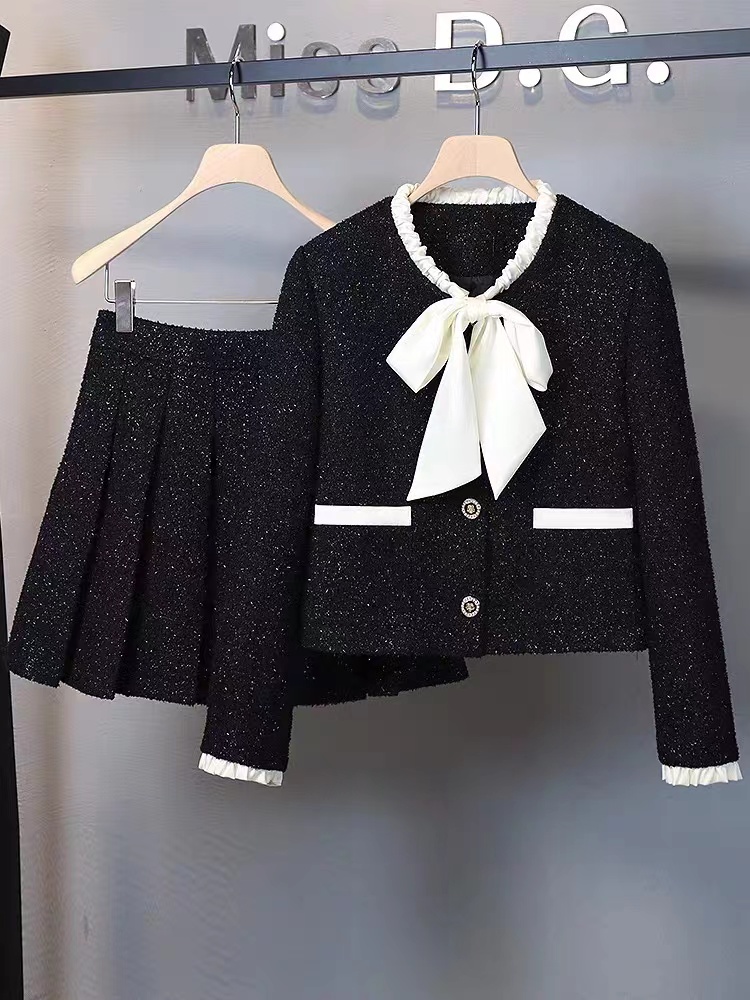 Winter Clothing Matching - Kobiety Elegancki szykowny garnitur Y2K Płaszcz