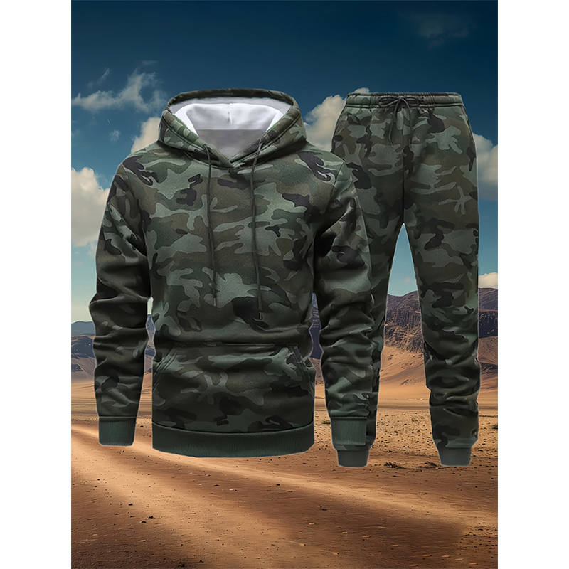 Winter Clothing Usa - Jesienne kamuflażowe zestawy dresowe z nadrukiem