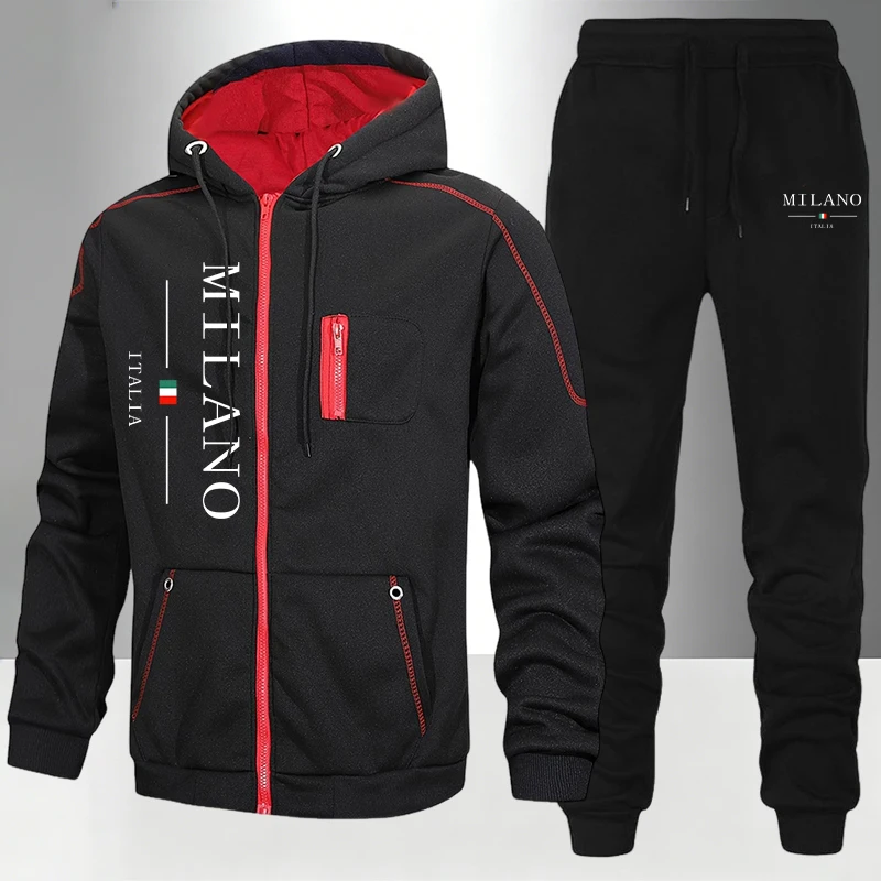 Winter Clothing Matching - Włoski Zestaw Męski/Kurtka/Spodnie Jesień Zima Codzienny