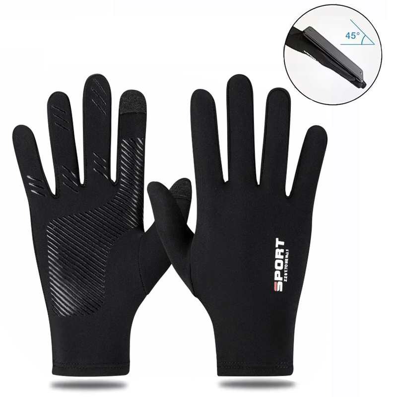 Knit Glove Touch Screen - Letnie rękawiczki jeździeckie z jedwabiu lodowego,