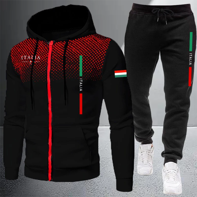 Męski dres sportowy z kapturem – Winter Clothing Matching recenzja i cena