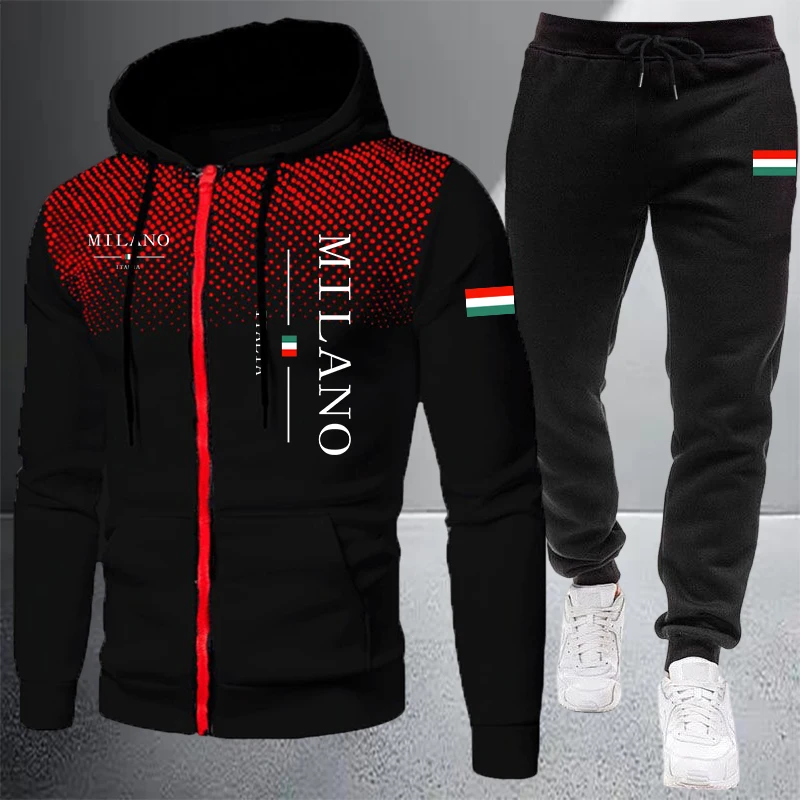 Męski dres sportowy z kapturem – Winter Clothing Matching recenzja i cena