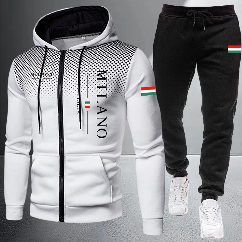 Męski dres sportowy z kapturem – Winter Clothing Matching recenzja i cena