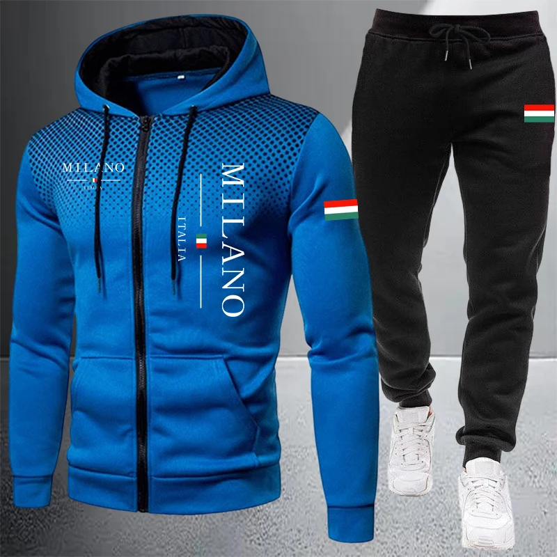 Męski dres sportowy z kapturem – Winter Clothing Matching recenzja i cena