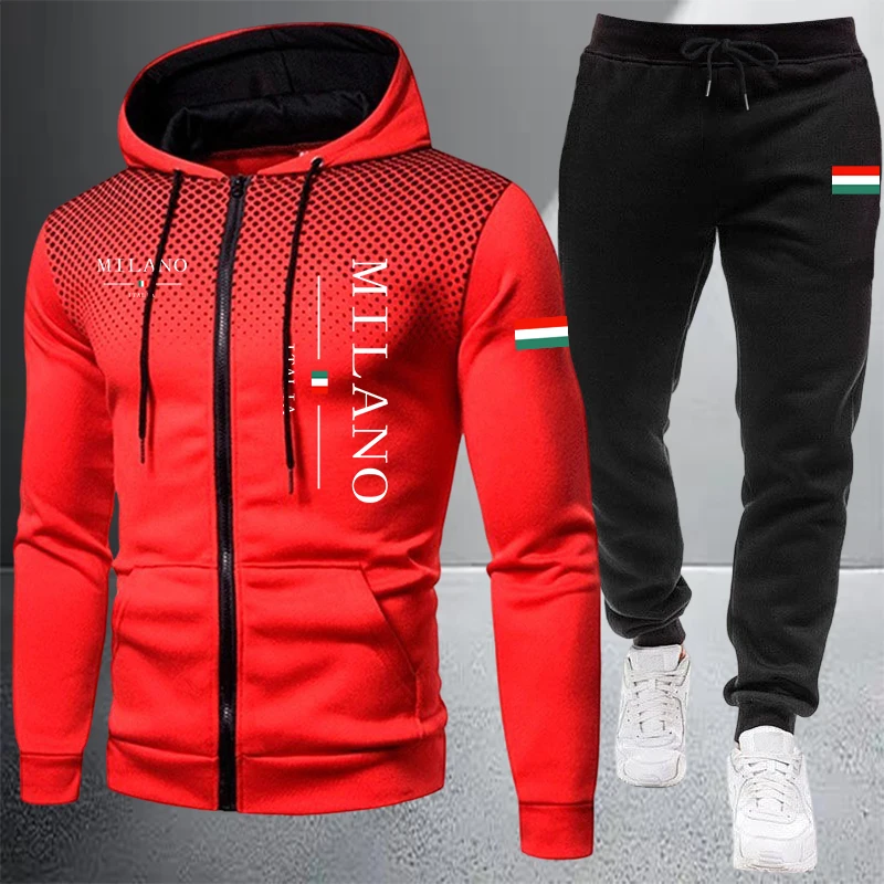 Męski dres sportowy z kapturem – Winter Clothing Matching recenzja i cena