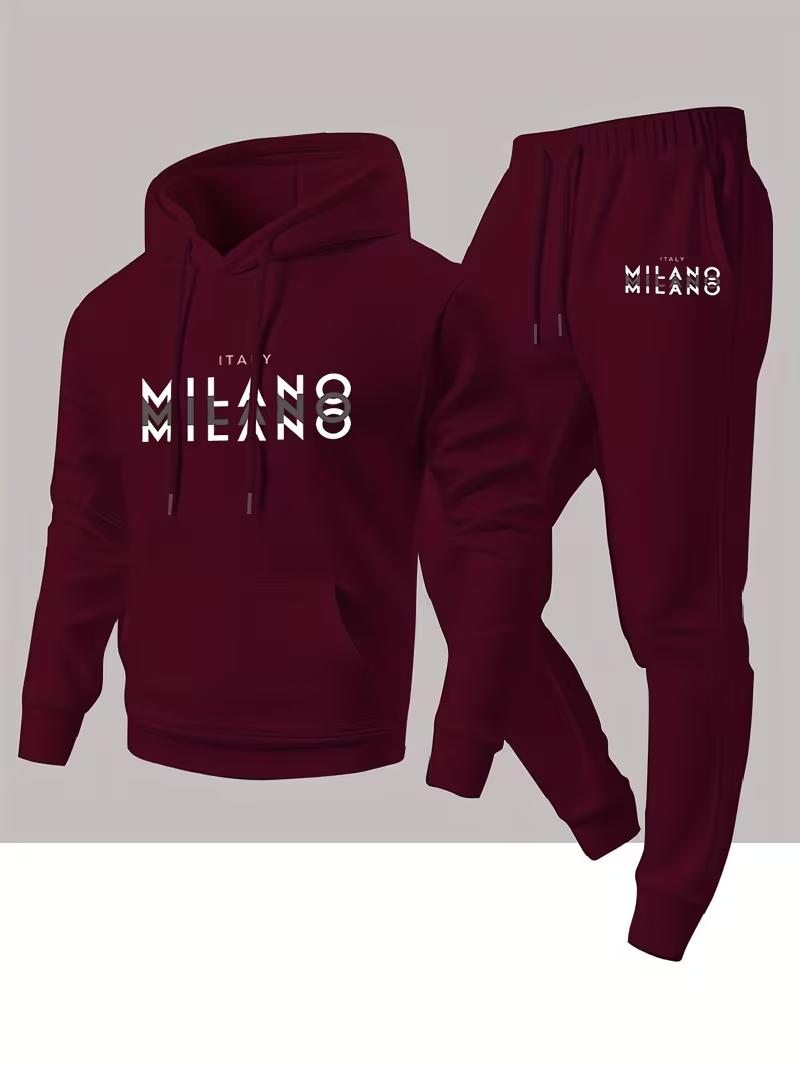 Męski modny zestaw z nadrukiem – Winter Clothing Usa recenzja i cena