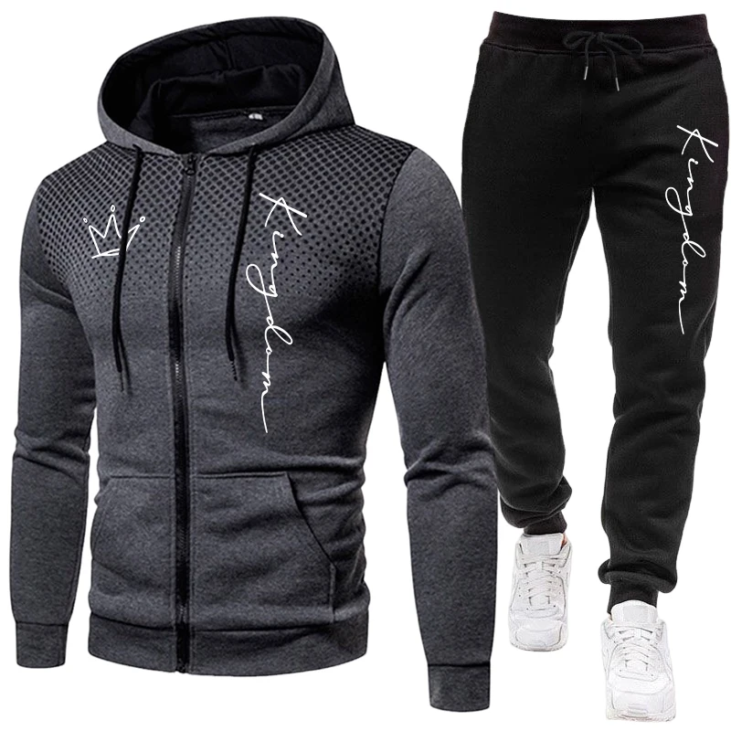 Męski dres z kurtką, casualowy – Winter Clothing Matching recenzja i cena