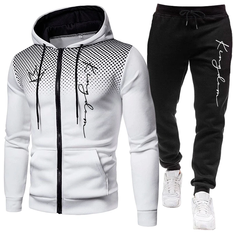 Męski dres z kurtką, casualowy – Winter Clothing Matching recenzja i cena
