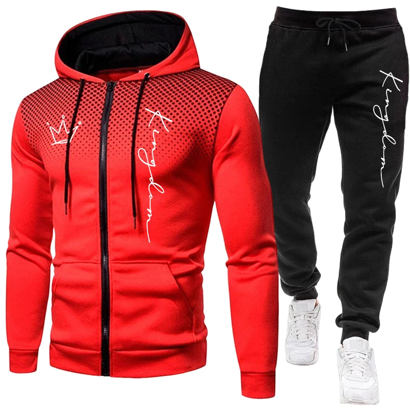 Męski dres z kurtką, casualowy – Winter Clothing Matching recenzja i cena
