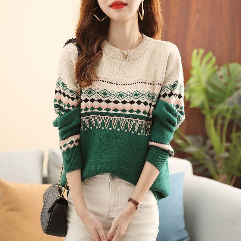 Damskie swetry z okrągłym deko – Winter Clothing Sale Women recenzja i cena