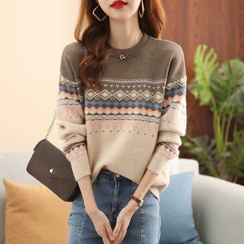 Damskie swetry z okrągłym deko – Winter Clothing Sale Women recenzja i cena