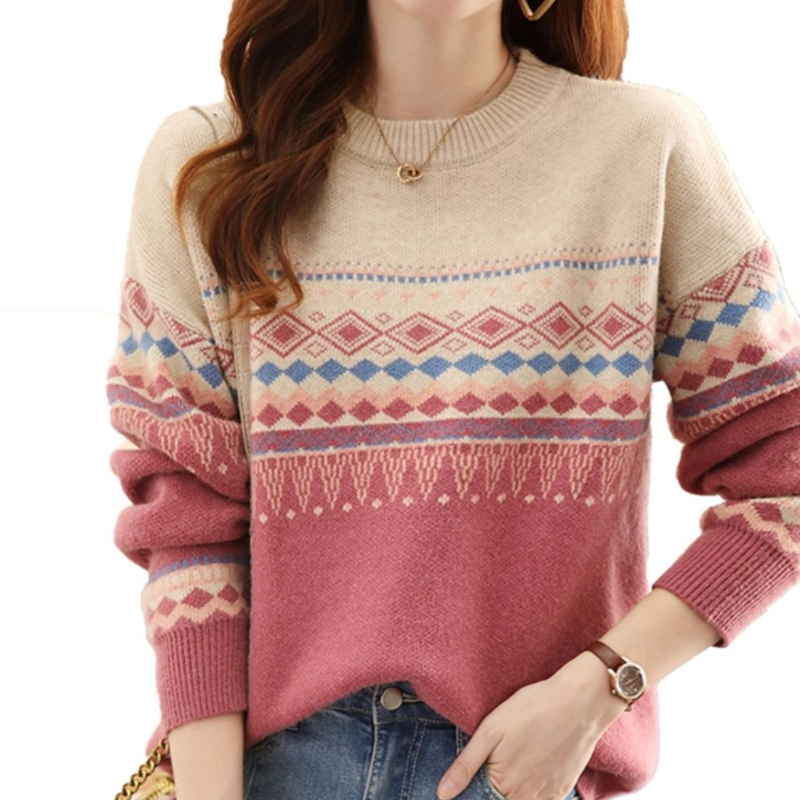 Damskie swetry z okrągłym deko – Winter Clothing Sale Women recenzja i cena