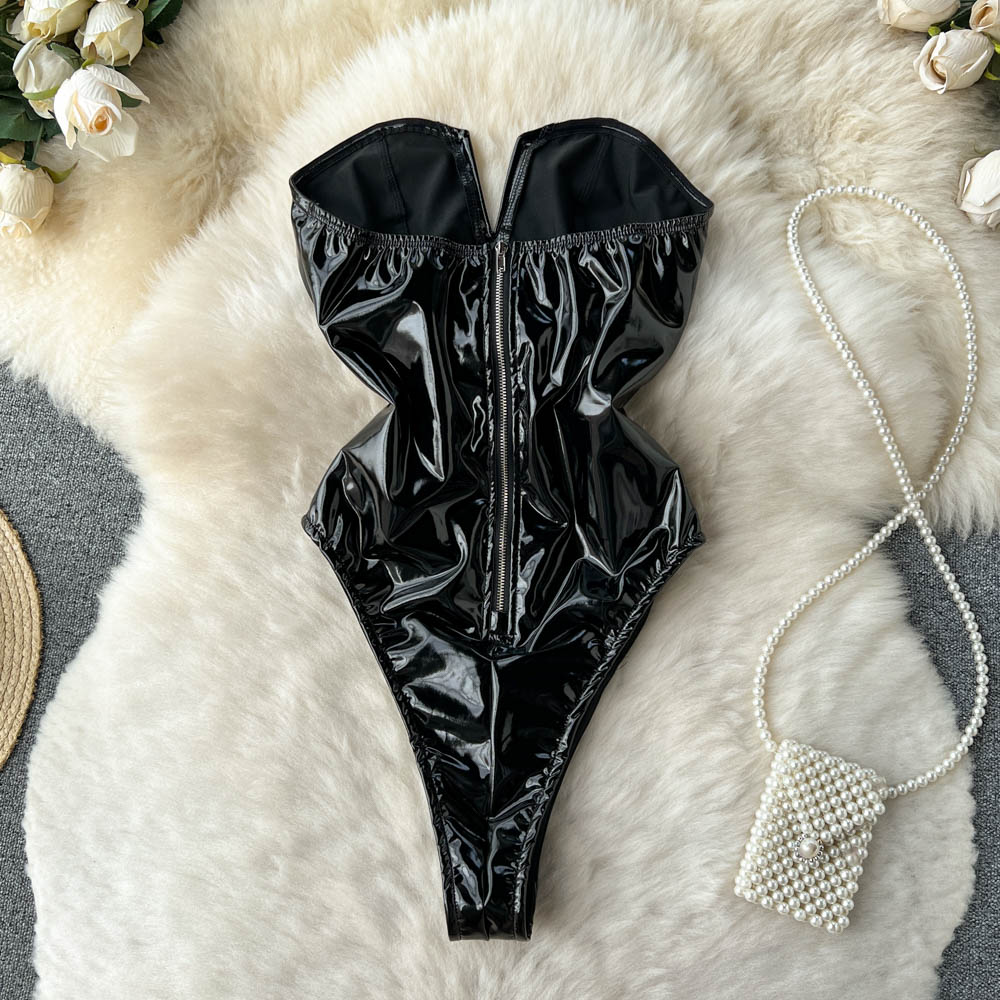 PU skórzane seksowne body dams – Y2K Winter Clothing recenzja i cena