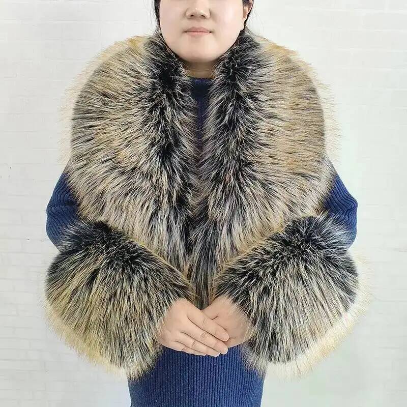 Duży szal damski z imitacji fu – Winter Clothing Essentials recenzja i cena