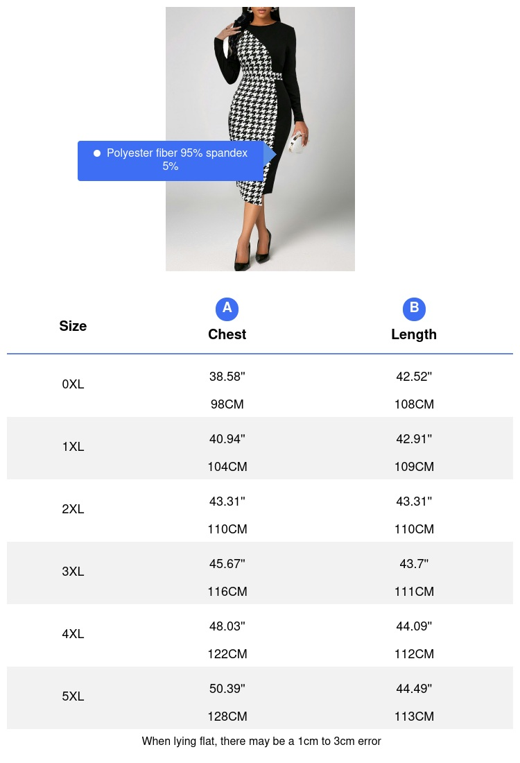 Plus Size Houndstooth Print Co – Clothing Style Winter recenzja i cena