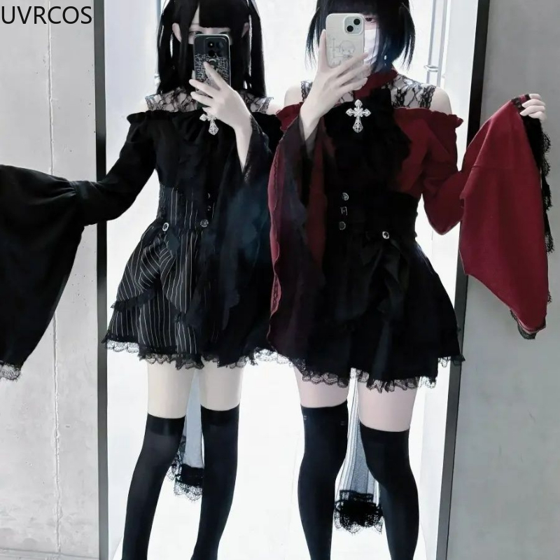 Gothic Y2k Lolita Style Shirts – Winter Clothing Vintage recenzja i cena