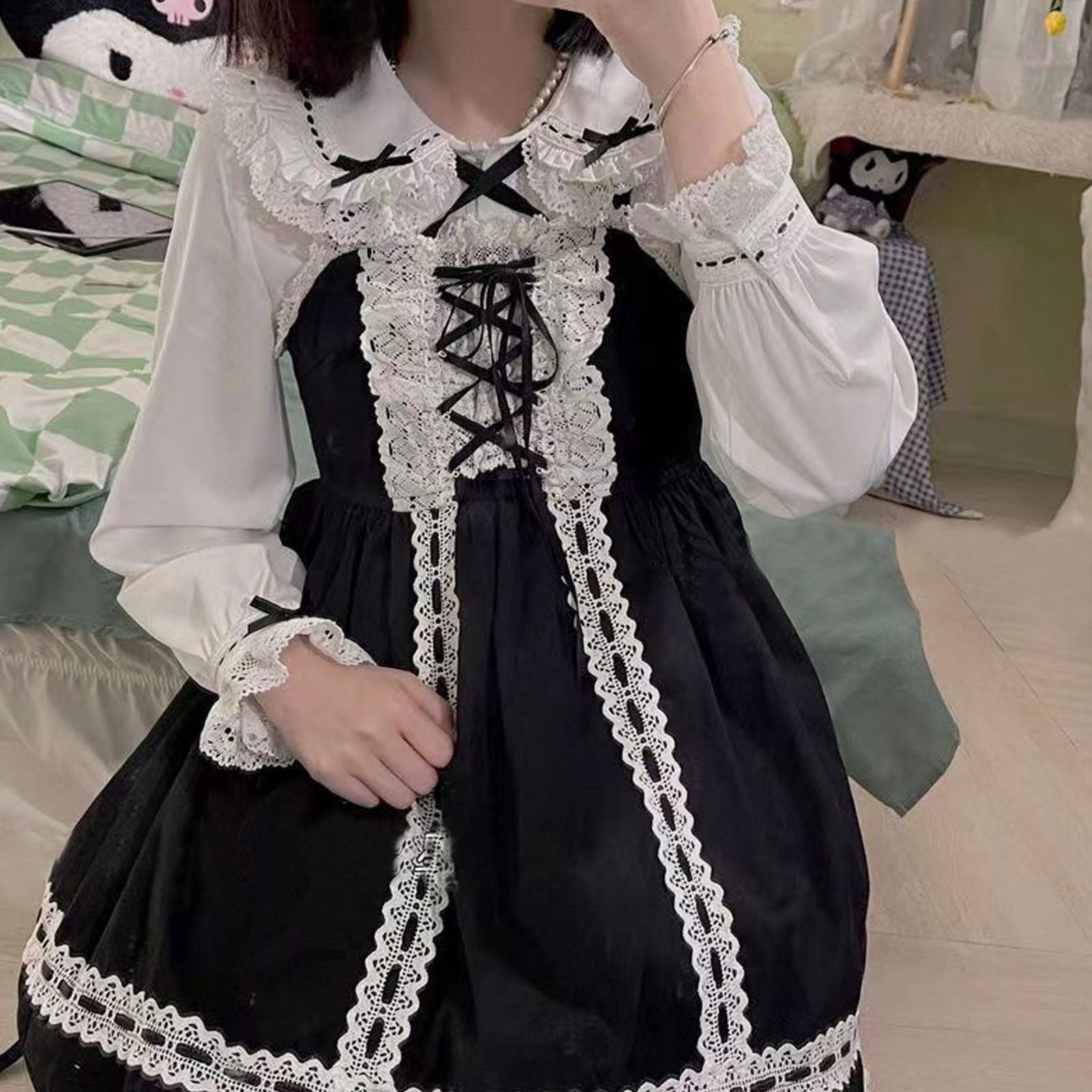 Japońskie styl Lolita koronkow – Winter Clothing Girls recenzja i cena